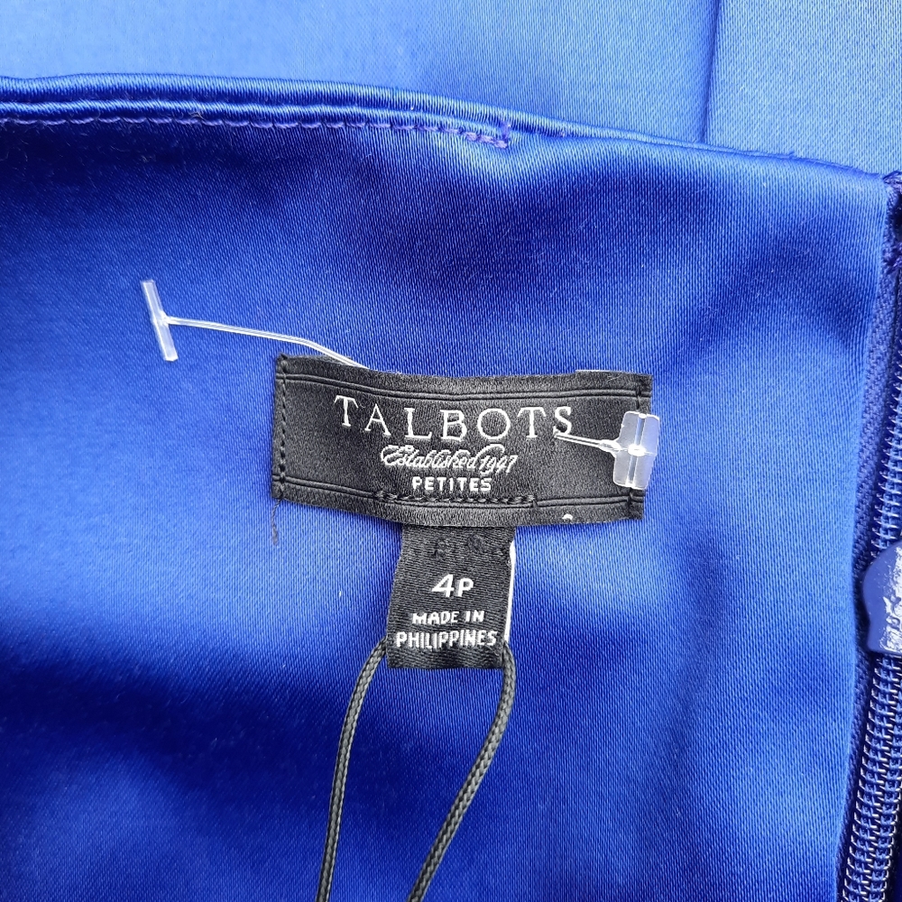 Talbots High Neck Twist Front Sleeveless Short Dress Wedding MOB Spring 4P NEW - Picture 9 of 13